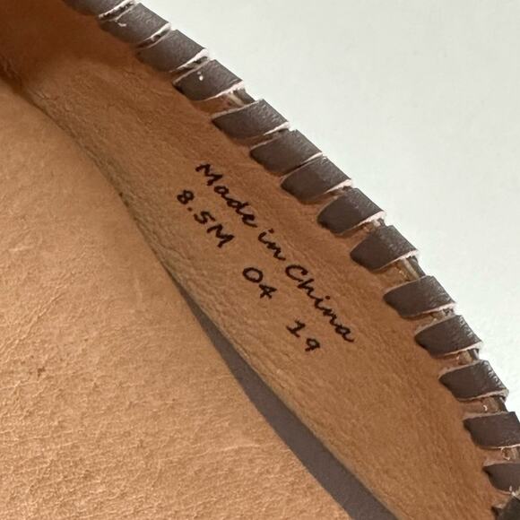 Jack Rogers Tinsley Pointed Slides Mules | Gray Whipstitch 8.5 Leather - Picture 10 of 11